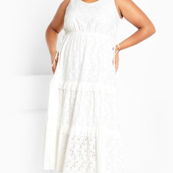 City Chic Bridie Dress Ivory - Picture 1 of 2